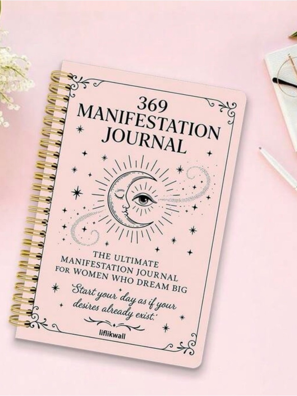 369 Manifestation Journal - Pink Spiral Notebook